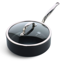 GreenPan BARCELONA PRO hluboká pánev 24 cm s poklicí, černá