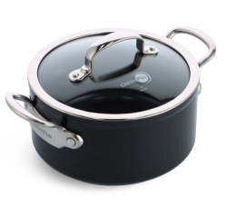 GreenPan BARCELONA PRO kastrol 20 cm s poklicí, černá