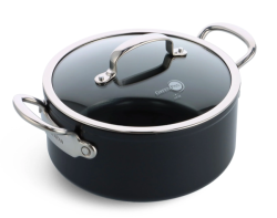 GreenPan BARCELONA PRO kastrol 24 cm s poklicí, černá