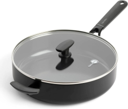 GreenPan Smart soté pánev 28 cm s poklicí a pomocnou rukojetí, černá