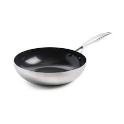 GreenPan GENEVA wok pánev 28 cm, nerezová